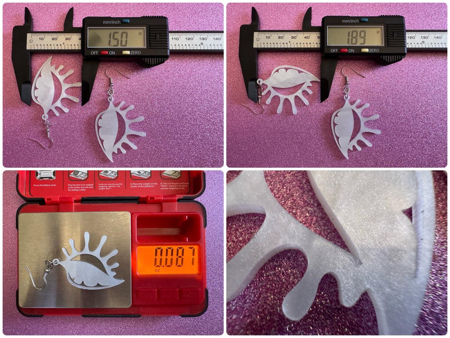 Pearlescent Shell Earrings: Laser Cut Acrylic Shells, Ocean, Beach, Seashells, Pearl, Mollusks, Sea Creature, Best Gifts for Her/Him/Them