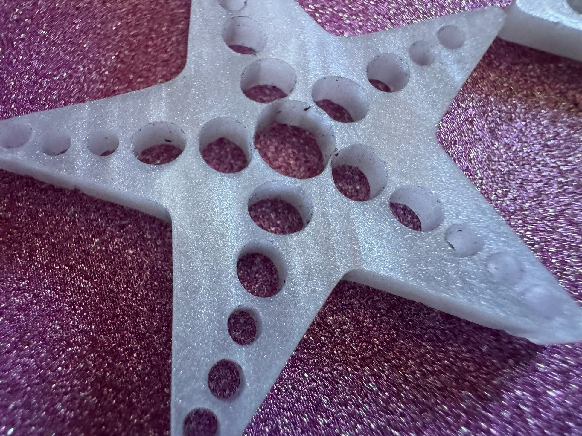 Pearlescent Starfish Earrings: Laser Cut Acrylic Stars, Ocean, Beach, Seashells, Pearl, Star Fuck, Sea Creature, Best Gifts for Her/Him/Them