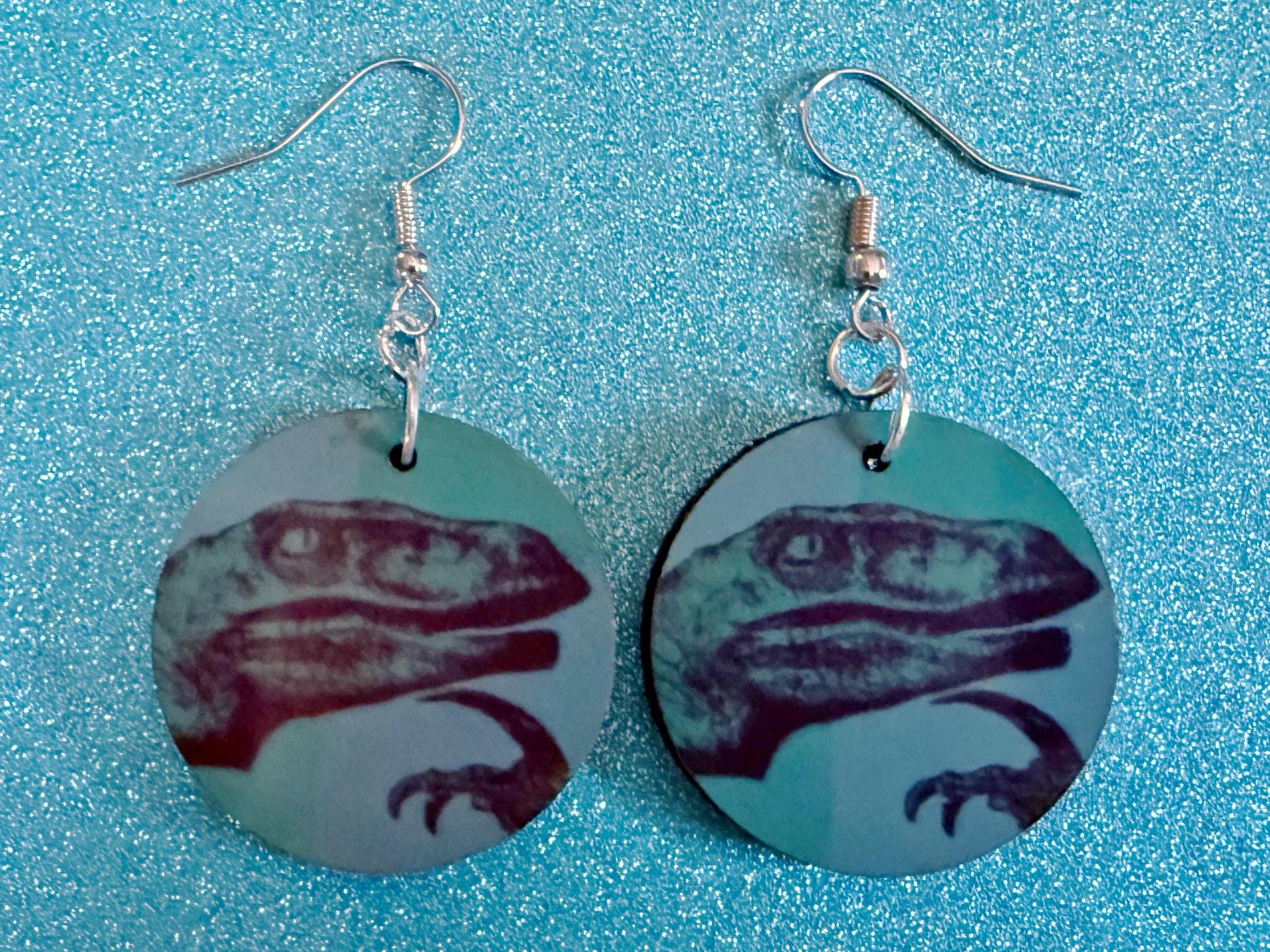 Philosoraptor Meme Earrings: Wooden Sublimation Meme Earrings, Dinosaur Thinking Meme, Novelty, Pop Culture, Best Gifts for Her/Him/Them