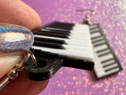 Piano Earrings: 3D Printed Piano Keyboards, Classical Music, Concert, Musical, Musician, Mozart, Instrument, Best Gifts for Her/Him/Them