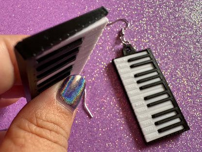Piano Earrings: 3D Printed Piano Keyboards, Classical Music, Concert, Musical, Musician, Mozart, Instrument, Best Gifts for Her/Him/Them