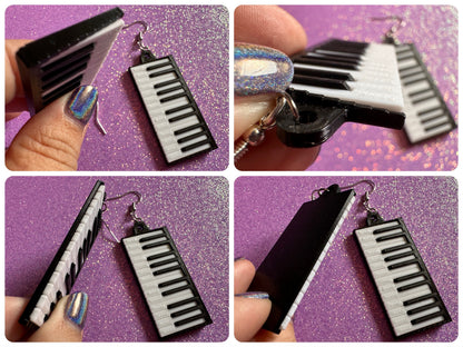 Piano Earrings: 3D Printed Piano Keyboards, Classical Music, Concert, Musical, Musician, Mozart, Instrument, Best Gifts for Her/Him/Them