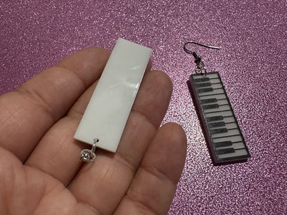 Piano Earrings: Laser Cut Acrylic Pianos, Keyboards, Music, Musical, Musician, Octave, Keys, Play, Instrument, Best Gifts for Her/Him/Them