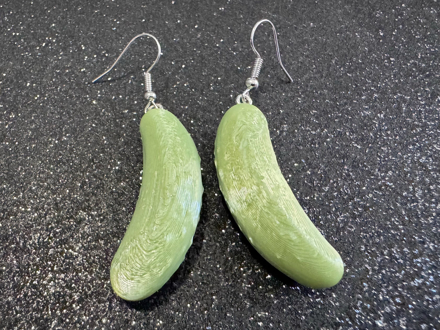 Pickle Earrings: 3D Printed Pickles, Cucumbers, Vegetables, Cartoon, Food Earrings, Best Gifts for Her/Him/Them