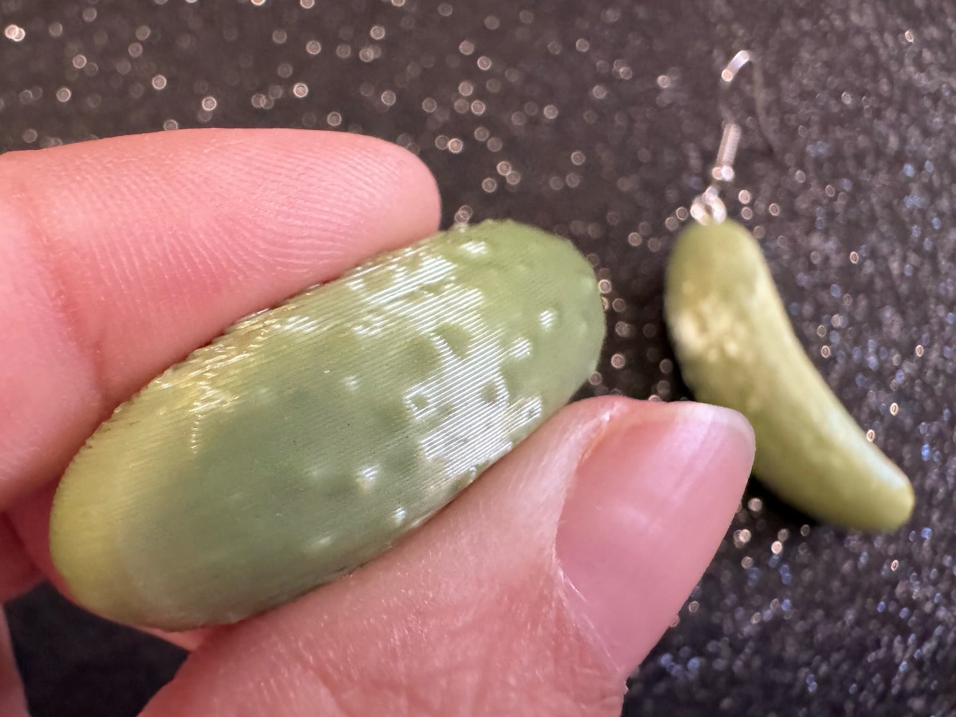 Pickle Earrings: 3D Printed Pickles, Cucumbers, Vegetables, Cartoon, Food Earrings, Best Gifts for Her/Him/Them