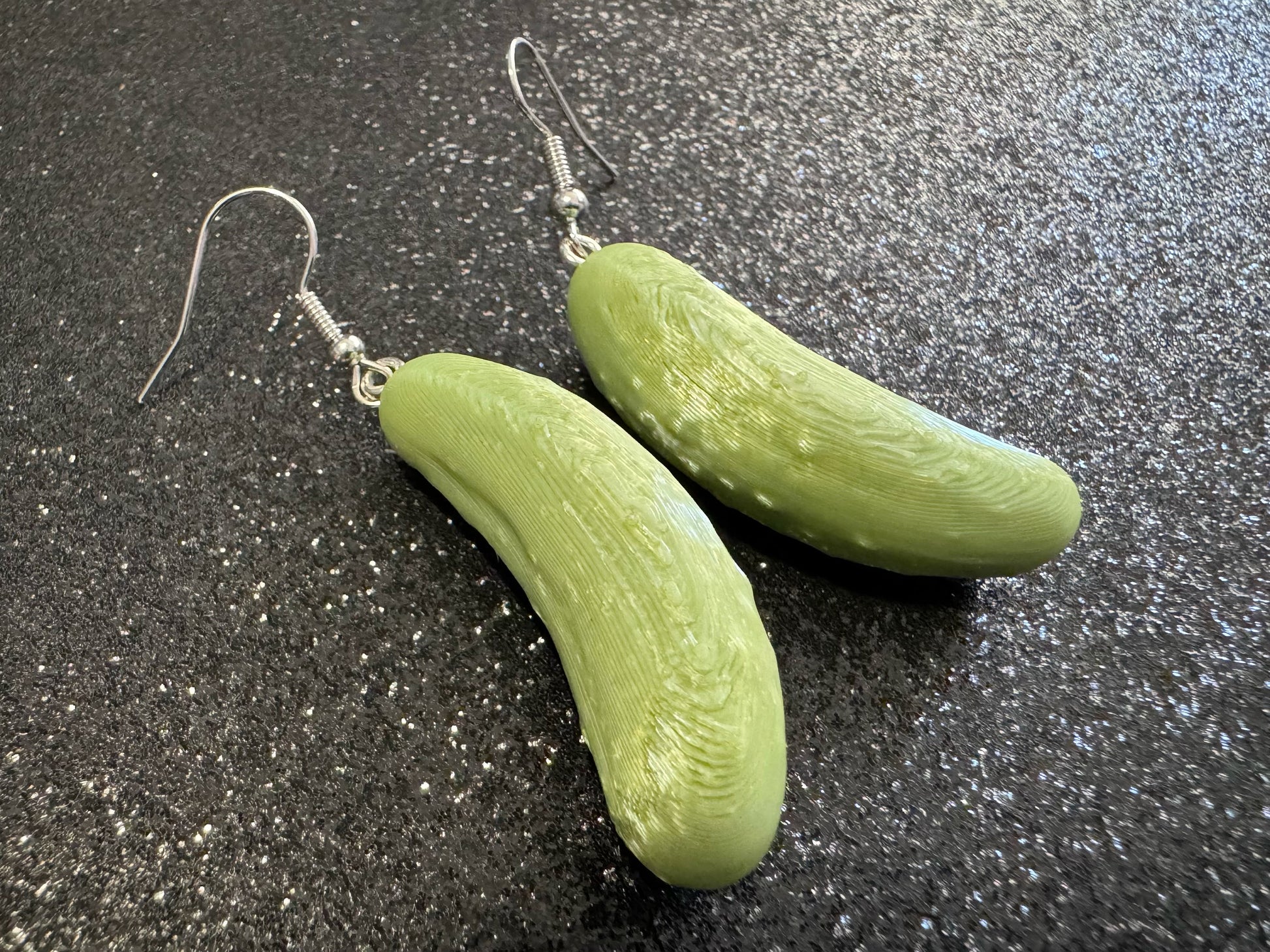 Pickle Earrings: 3D Printed Pickles, Cucumbers, Vegetables, Cartoon, Food Earrings, Best Gifts for Her/Him/Them