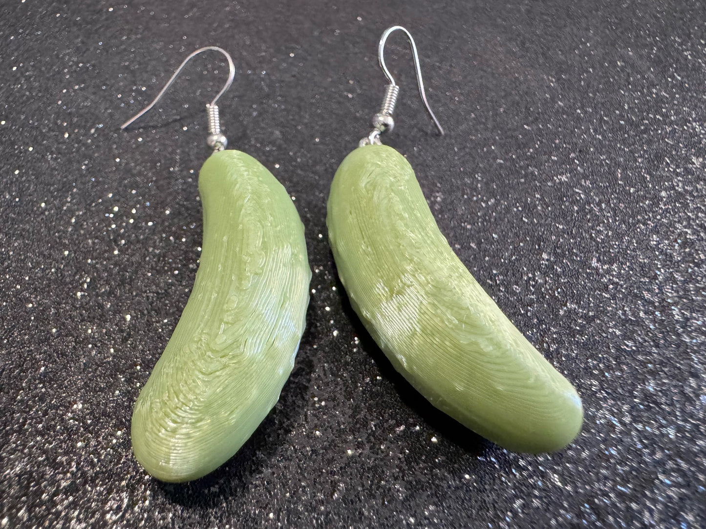 Pickle Earrings: 3D Printed Pickles, Cucumbers, Vegetables, Cartoon, Food Earrings, Best Gifts for Her/Him/Them