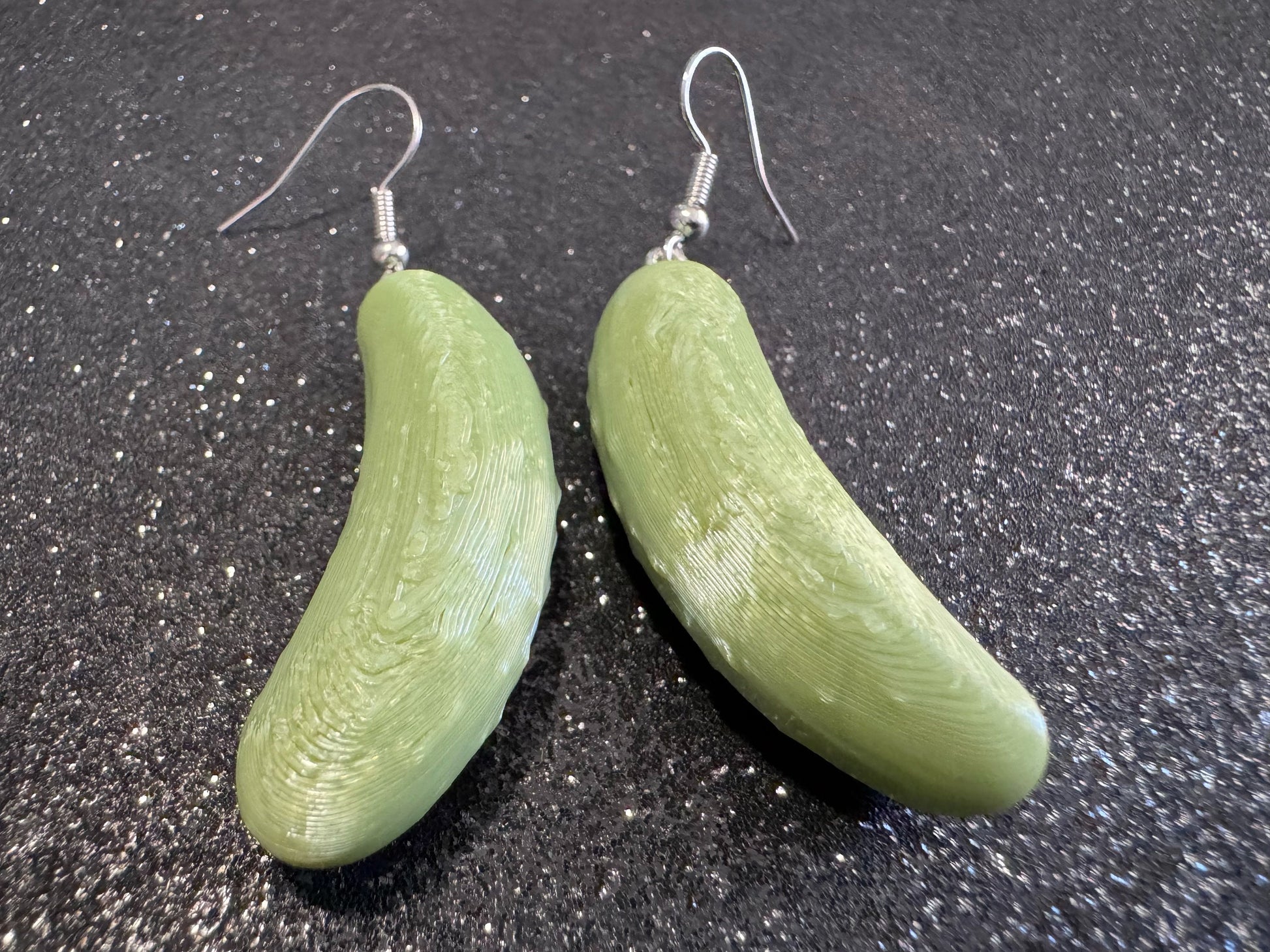 Pickle Earrings: 3D Printed Pickles, Cucumbers, Vegetables, Cartoon, Food Earrings, Best Gifts for Her/Him/Them