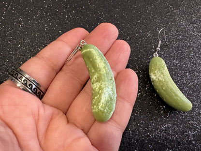 Pickle Earrings: 3D Printed Pickles, Cucumbers, Vegetables, Cartoon, Food Earrings, Best Gifts for Her/Him/Them