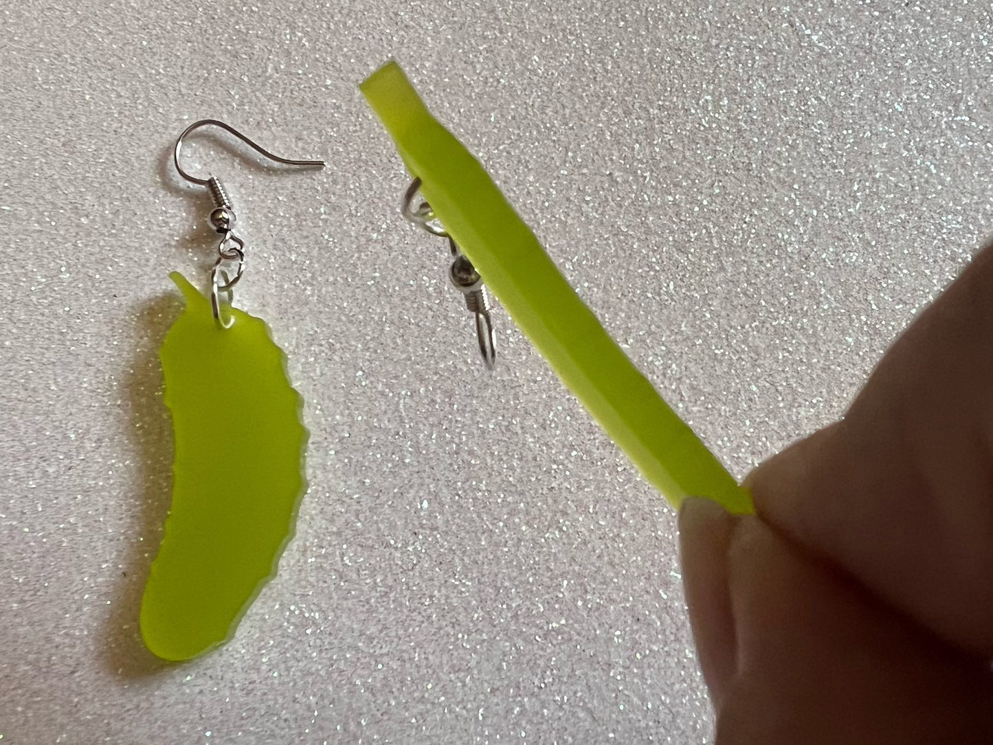Pickle Earrings: Laser Cut Acrylic Pickles, Cucumbers, Vegetables, Cartoon, Food Earrings, Best Gifts for Her/Him/Them