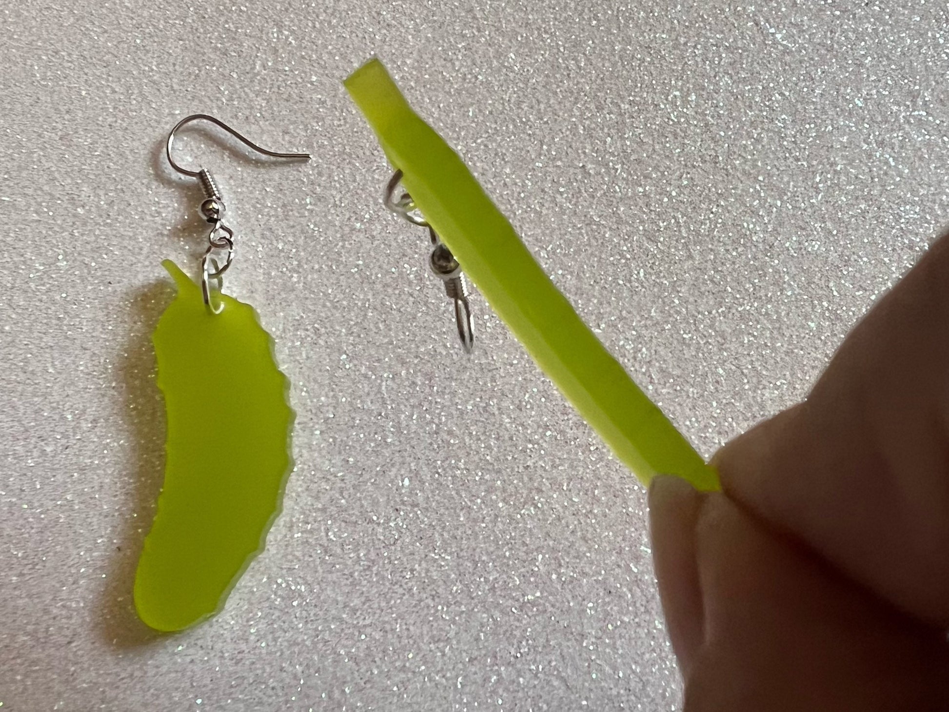 Pickle Earrings: Laser Cut Acrylic Pickles, Cucumbers, Vegetables, Cartoon, Food Earrings, Best Gifts for Her/Him/Them