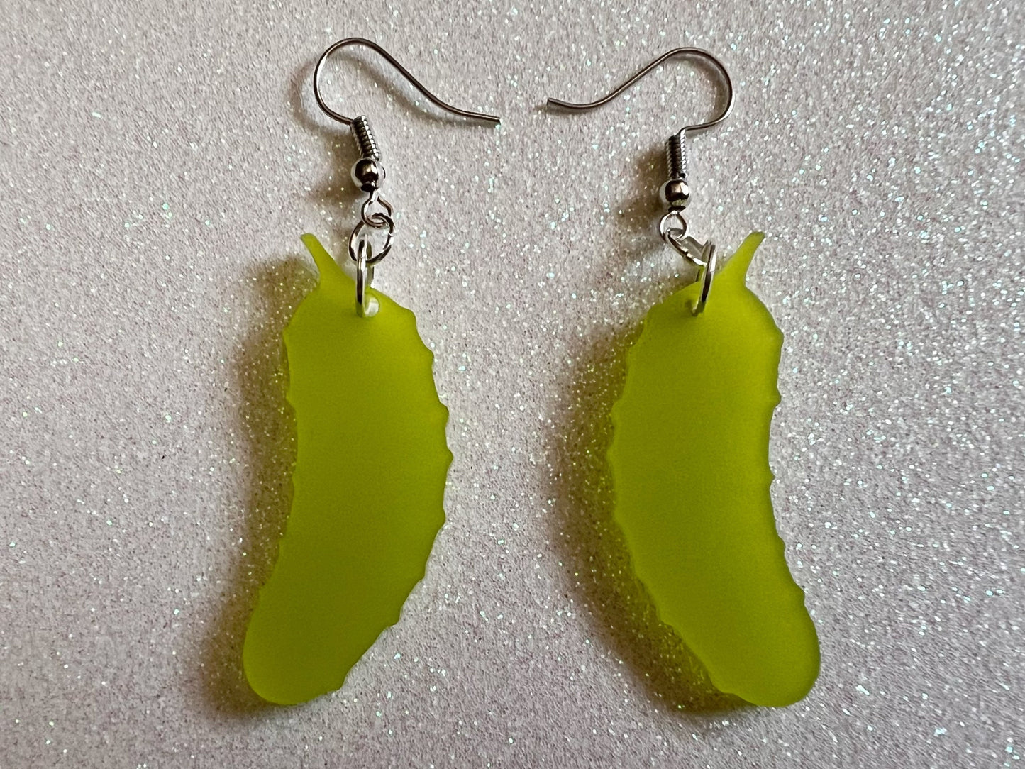 Pickle Earrings: Laser Cut Acrylic Pickles, Cucumbers, Vegetables, Cartoon, Food Earrings, Best Gifts for Her/Him/Them