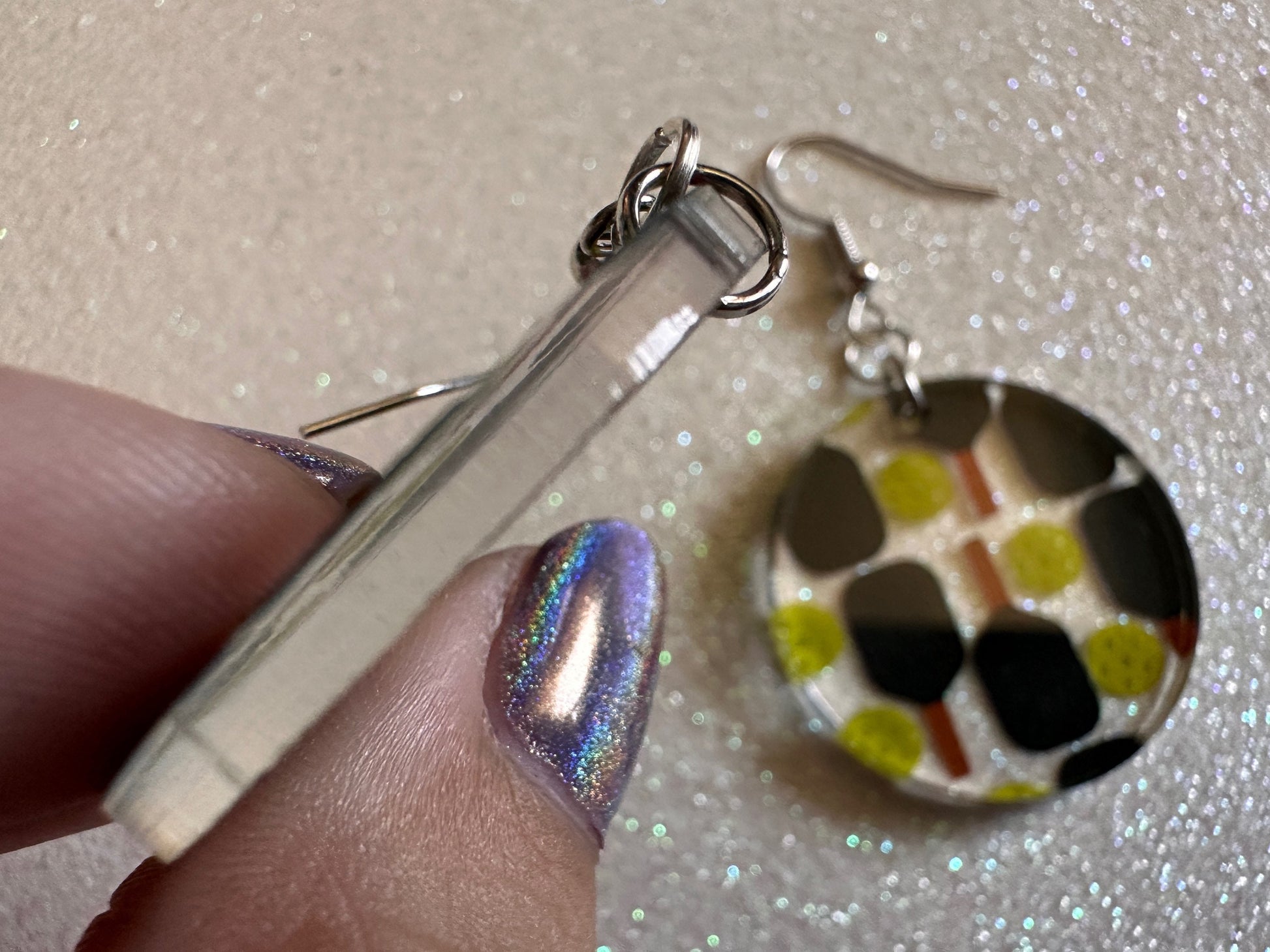 Pickleball Earrings: Laser Cut Acrylic Pickleball Rackets & Balls, Sports, Althetes, Hobby, Game, Playing, Sport Best Gifts for Her/Him/Them