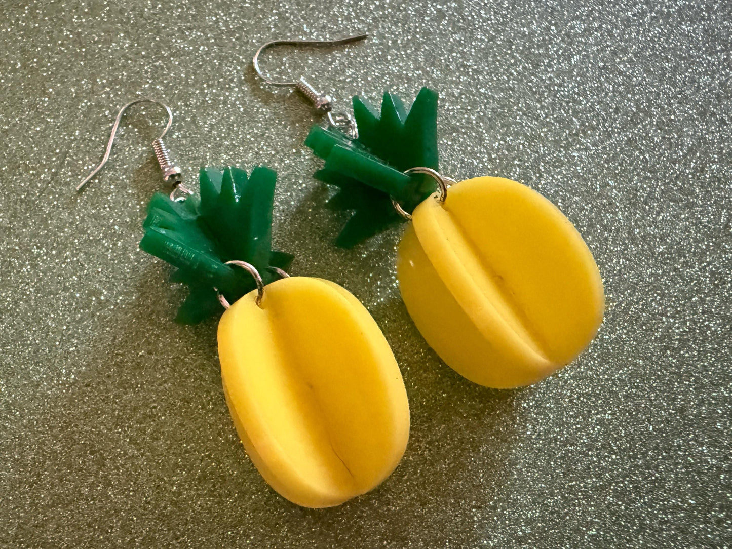Pineapple Earrings: Tropical Fruit, Summer Vibes, Hawaii, Laser Cut Acrylic Pineapples, Food Earrings, Best Gifts for Her/Him/Them