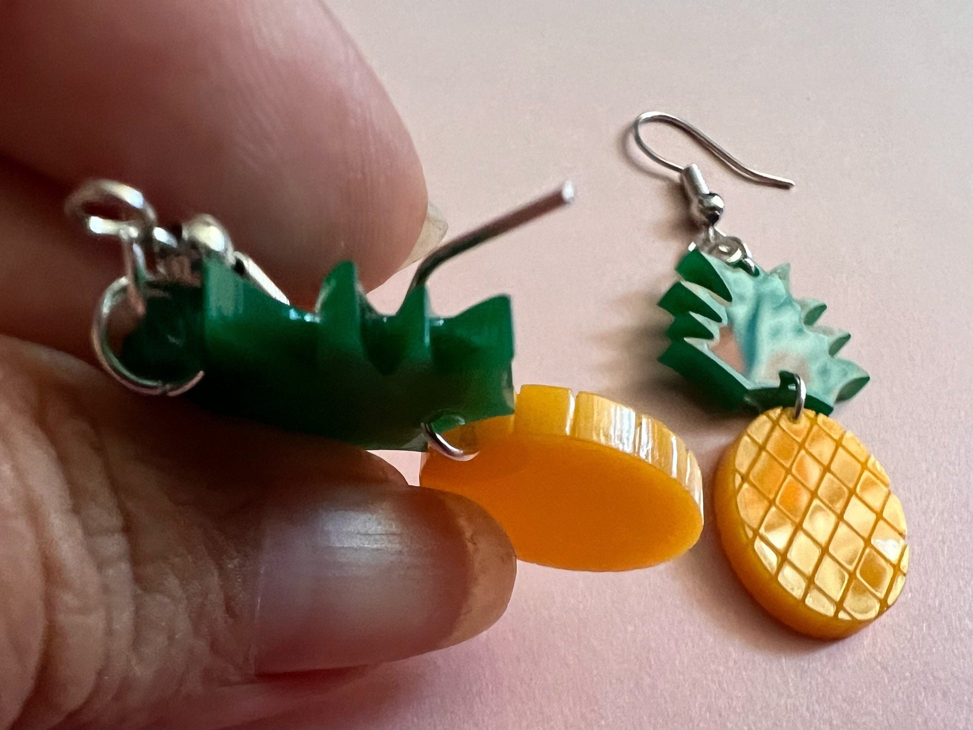 Pineapple Earrings: Tropical Fruit, Summer Vibes, Hawaii, Laser Cut Acrylic Pineapples, Food Earrings, Best Gifts for Her/Him/Them