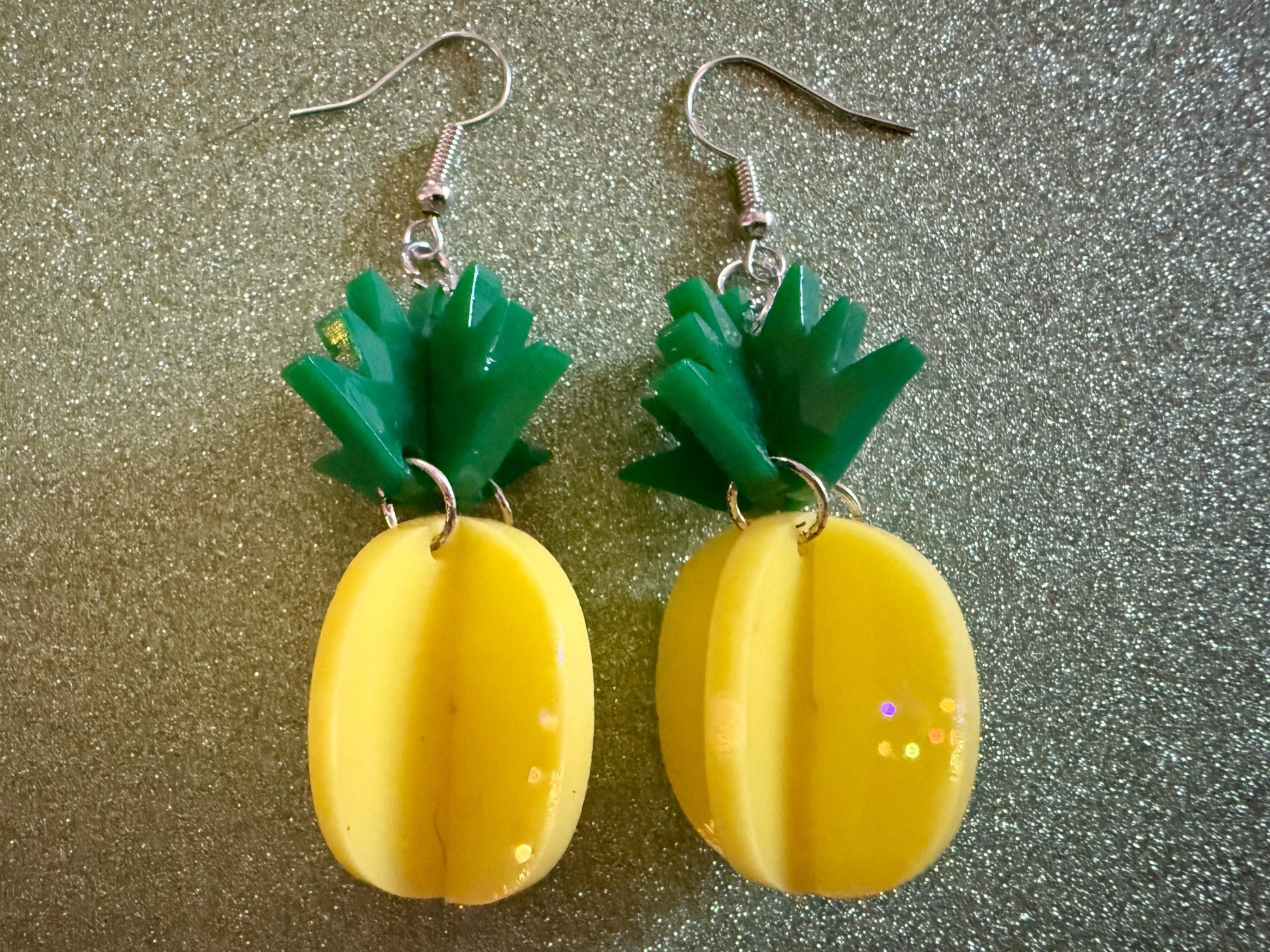 Pineapple Earrings: Tropical Fruit, Summer Vibes, Hawaii, Laser Cut Acrylic Pineapples, Food Earrings, Best Gifts for Her/Him/Them