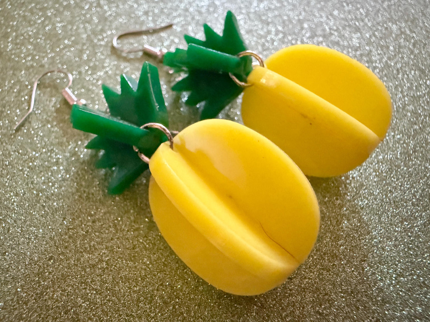 Pineapple Earrings: Tropical Fruit, Summer Vibes, Hawaii, Laser Cut Acrylic Pineapples, Food Earrings, Best Gifts for Her/Him/Them