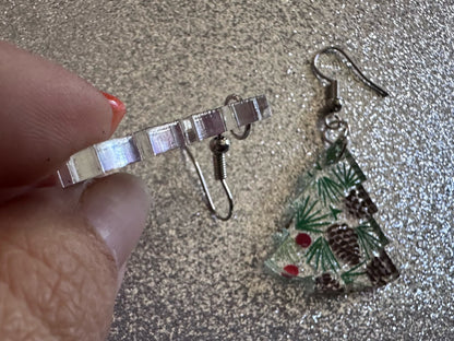 Pinecone Earrings: Laser Cut Acrylic Berries, Pine Tree Needles, Pinecones, Christmas Trees, Green, Cottage, Best Gifts for Her/Him/Them