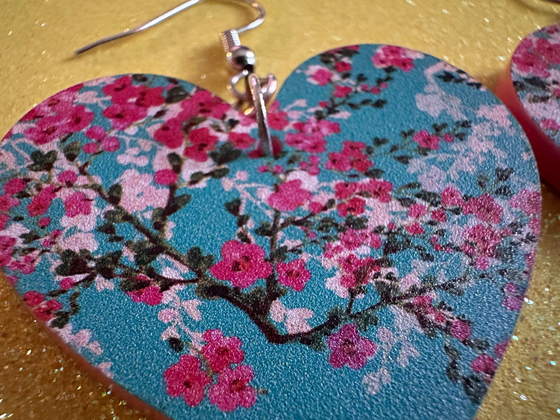 Pink Flower Earrings: Laser Cut Acrylic Flowers, Floral, Blue, Botany, Garden, Summer Vibes, Cherry Blossoms, Best Gifts for Her/Him/Them