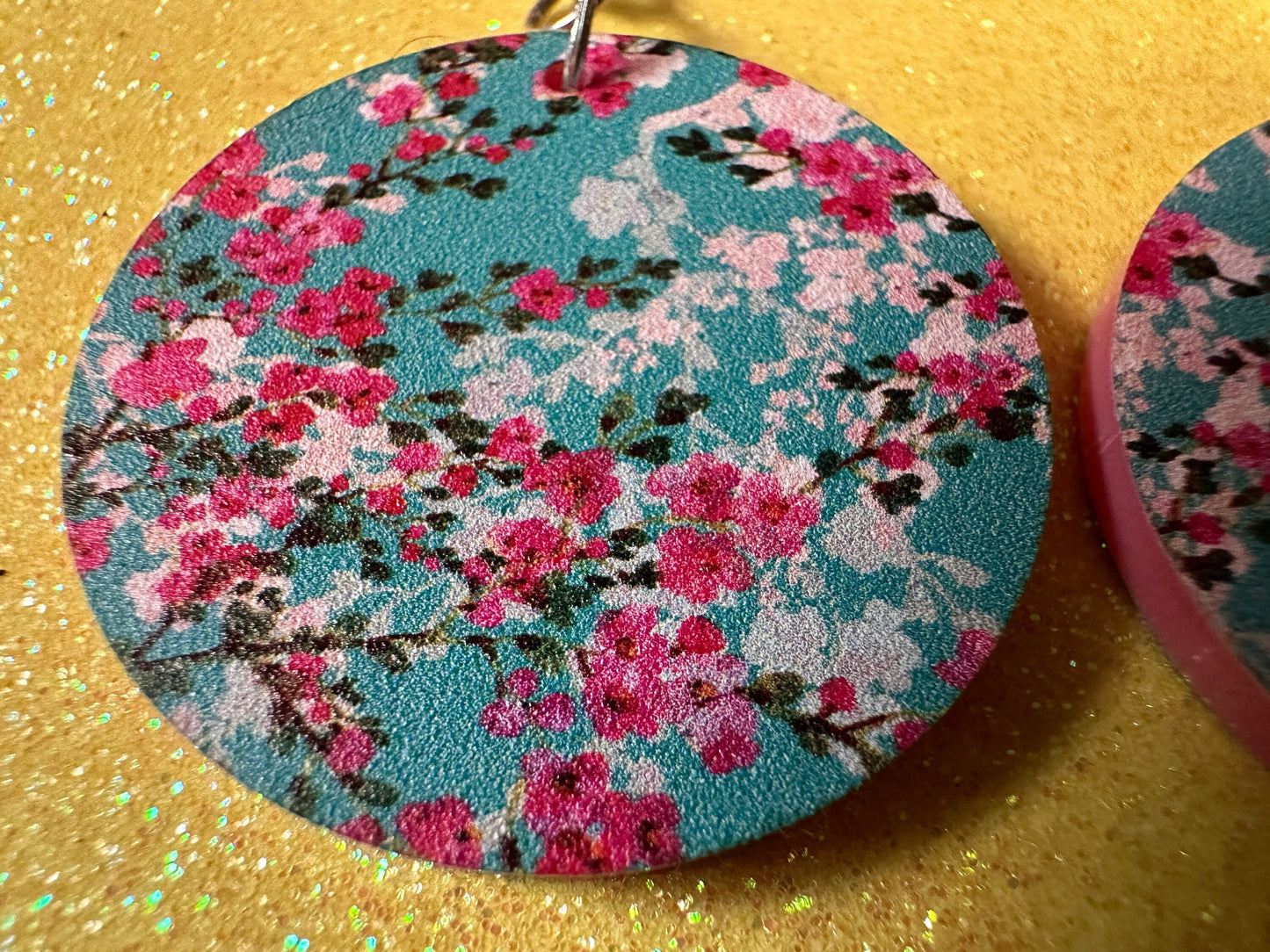 Pink Flower Earrings: Laser Cut Acrylic Flowers, Floral, Blue, Botany, Garden, Summer Vibes, Cherry Blossoms, Best Gifts for Her/Him/Them