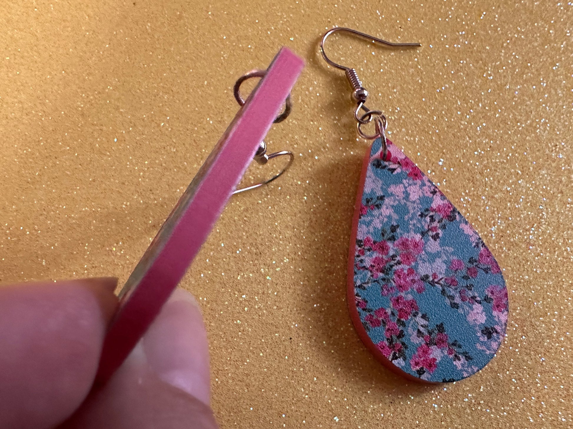 Pink Flower Earrings: Laser Cut Acrylic Flowers, Floral, Blue, Botany, Garden, Summer Vibes, Cherry Blossoms, Best Gifts for Her/Him/Them