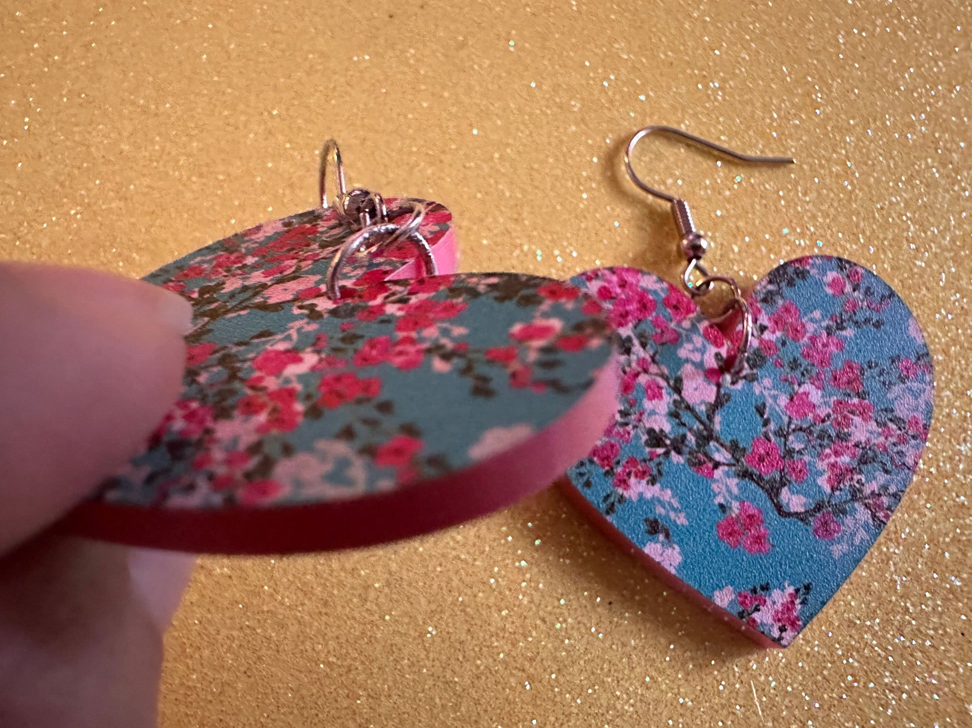 Pink Flower Earrings: Laser Cut Acrylic Flowers, Floral, Blue, Botany, Garden, Summer Vibes, Cherry Blossoms, Best Gifts for Her/Him/Them