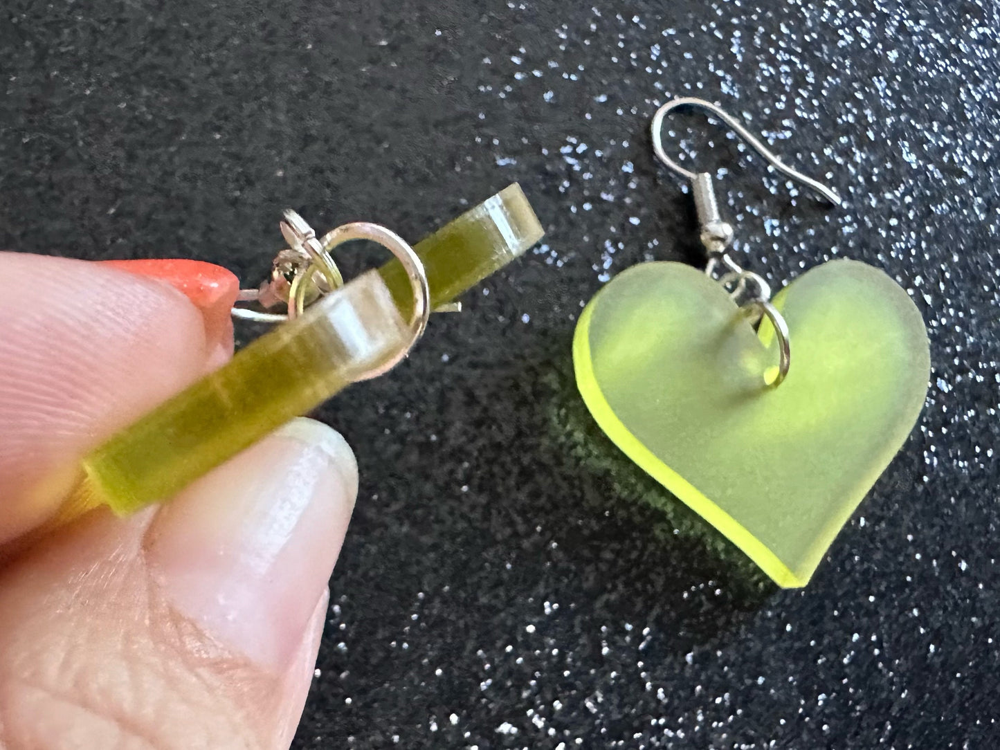 Pink Heart Earrings: Laser Cut Acrylic Hearts, Love, Valentines Day, Anniversary, Custom Hearts, Best Gifts for Her/Him/Them