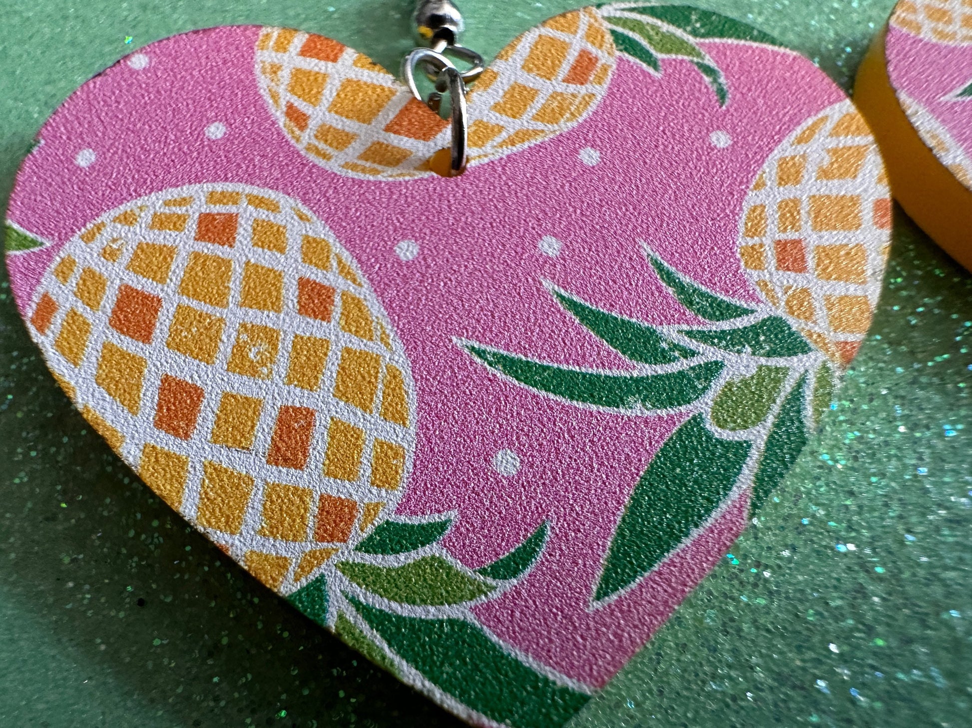Pink Pineapple Earrings: Laser Cut Acrylic Pineapples, Tropical Fruit, Summer Vibes, Hawaii, Food Earrings, Best Gifts for Her/Him/Them