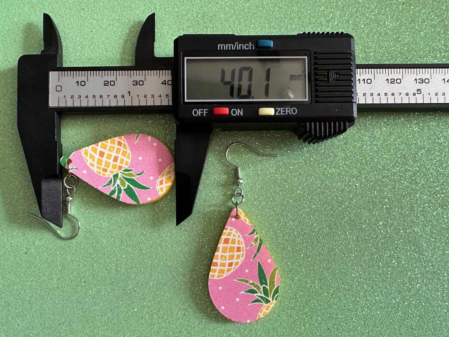 Pink Pineapple Earrings: Laser Cut Acrylic Pineapples, Tropical Fruit, Summer Vibes, Hawaii, Food Earrings, Best Gifts for Her/Him/Them