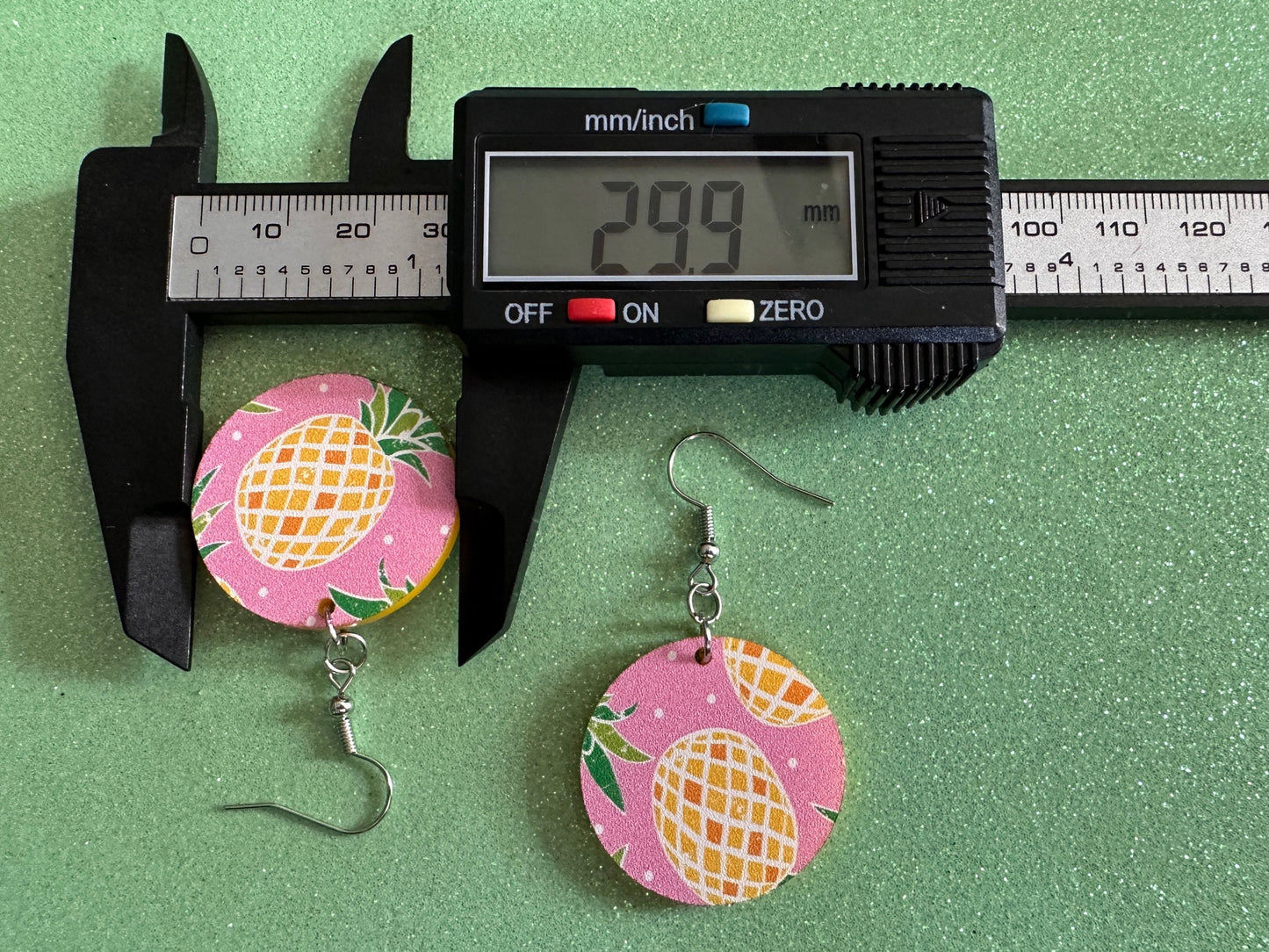 Pink Pineapple Earrings: Laser Cut Acrylic Pineapples, Tropical Fruit, Summer Vibes, Hawaii, Food Earrings, Best Gifts for Her/Him/Them
