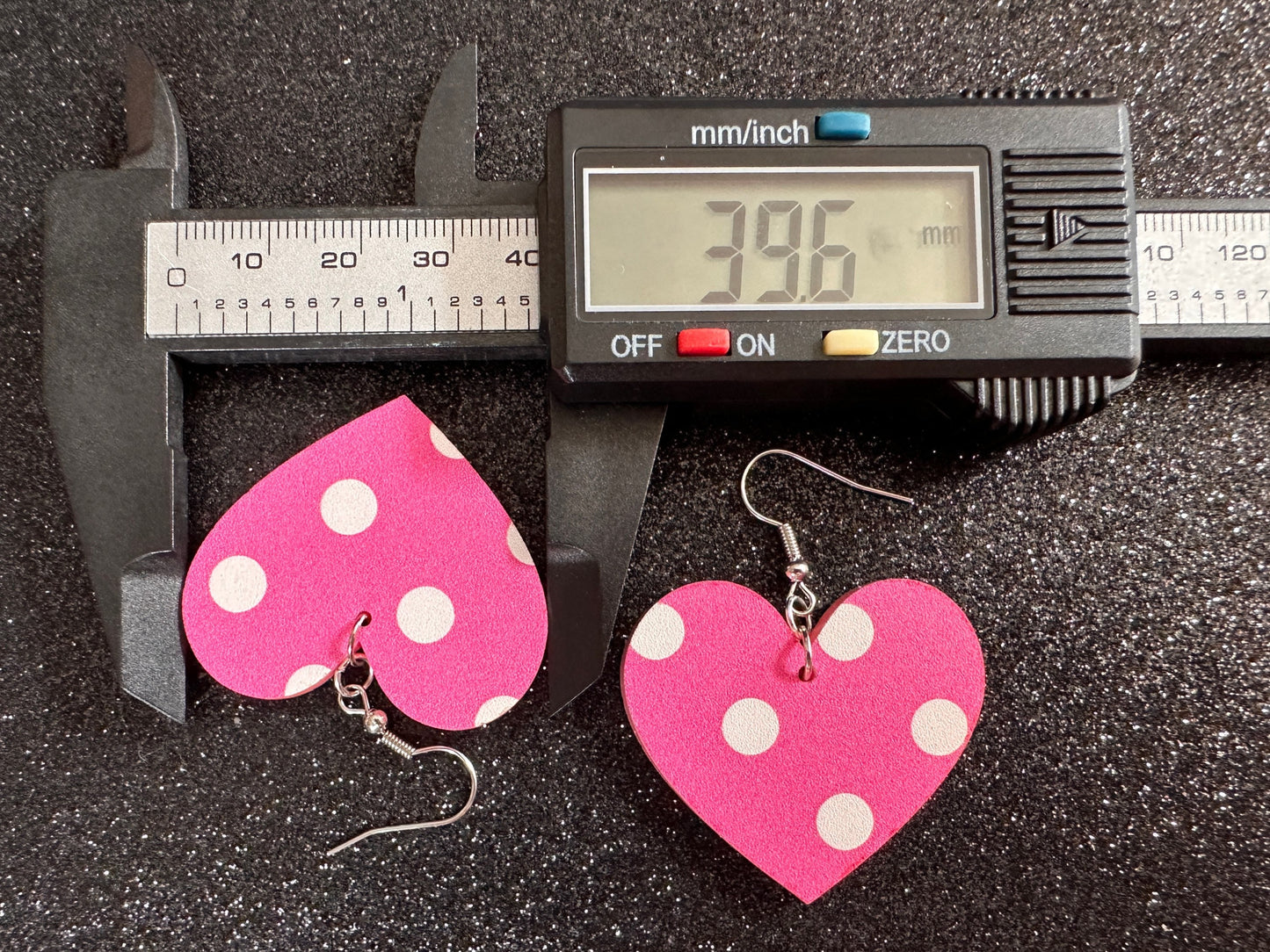 Pink Polka Dot Earrings: Laser Cut Acrylic Earrings, Pink Earrings, Princess, Pink and White Polka Dot Design, Best Gifts for Her/Him/Them