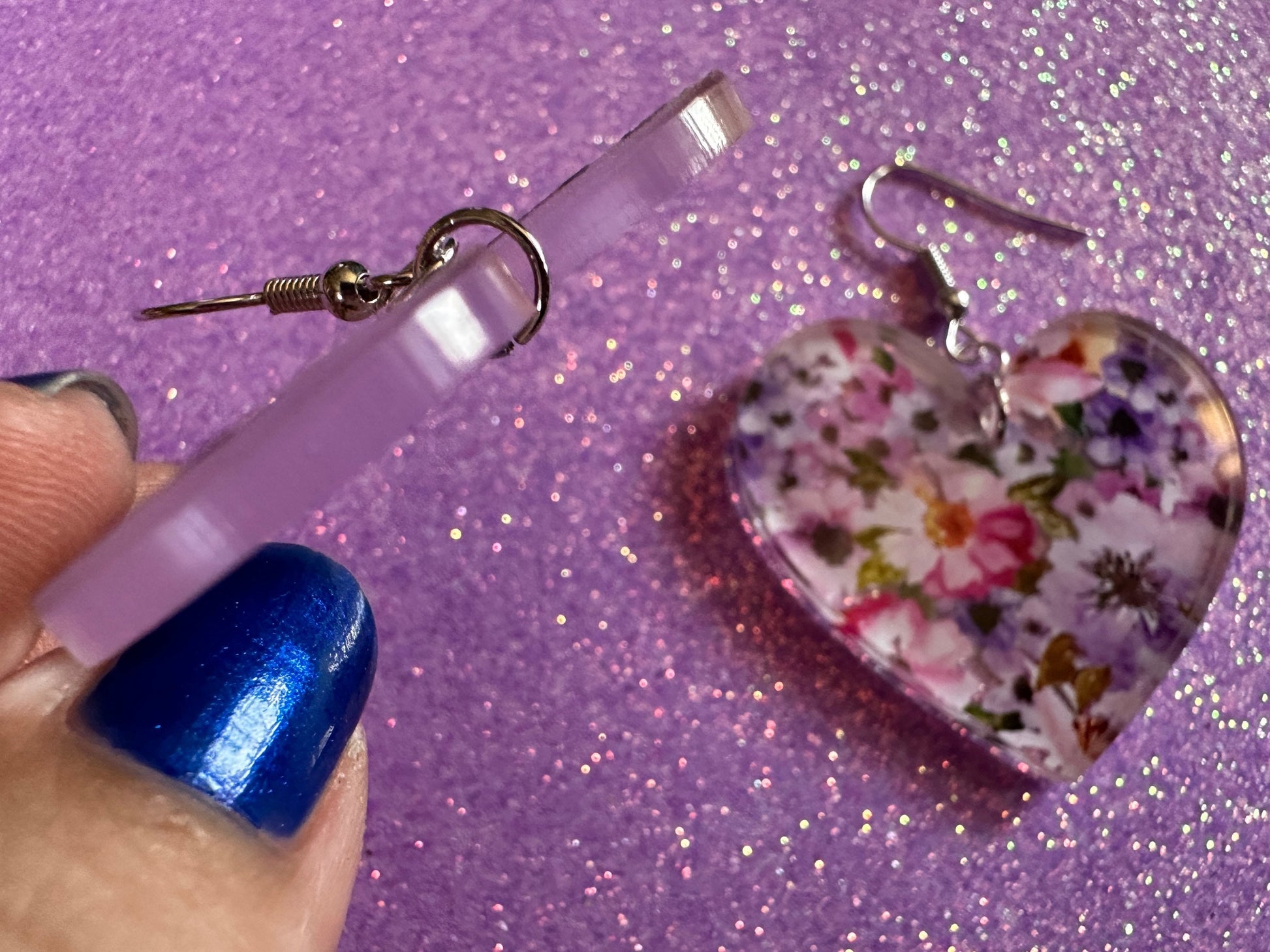 Pink & Purple Earrings: Laser Cut Acrylic Flowers, Floral, Flowers, Plants, Gardening, Summer Vibes, Bouquet, Best Gifts for Her/Him/Them