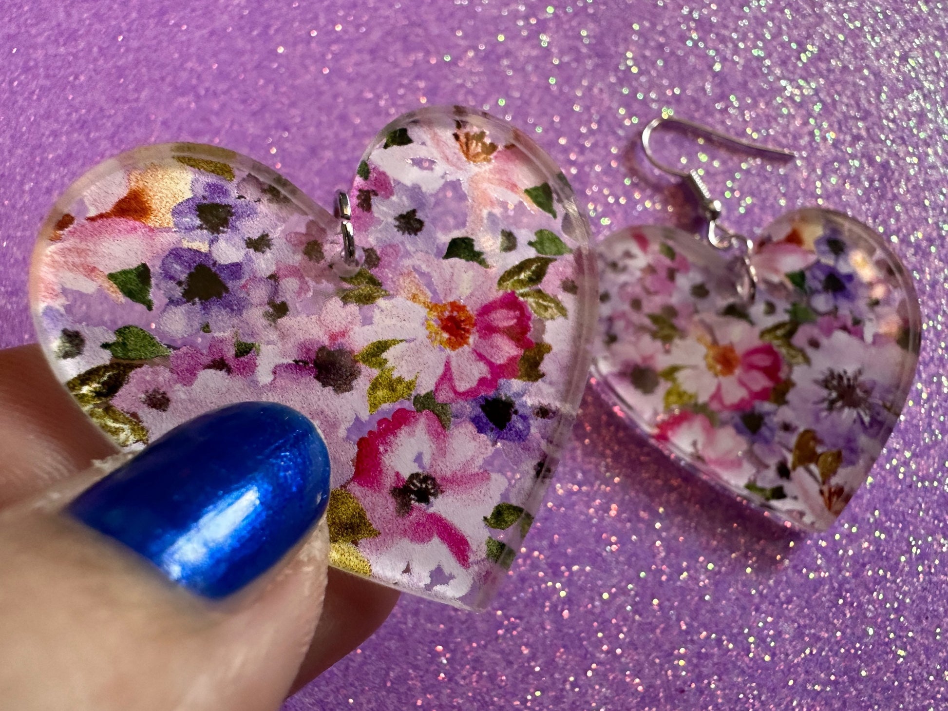 Pink & Purple Earrings: Laser Cut Acrylic Flowers, Floral, Flowers, Plants, Gardening, Summer Vibes, Bouquet, Best Gifts for Her/Him/Them