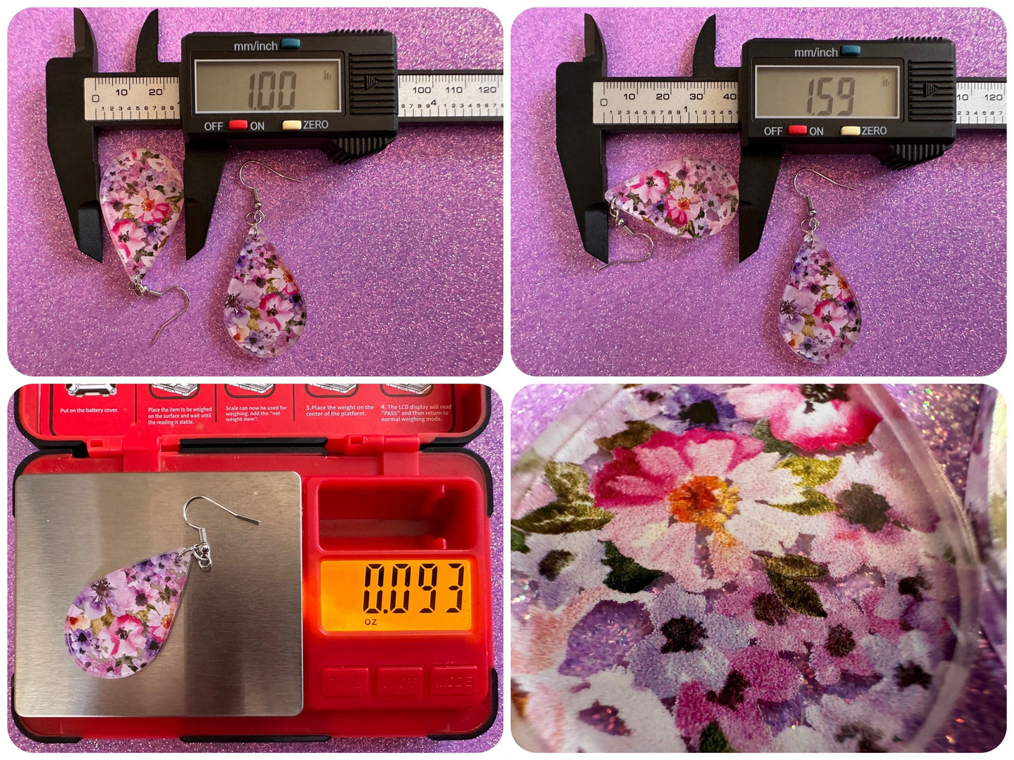 Pink & Purple Earrings: Laser Cut Acrylic Flowers, Floral, Flowers, Plants, Gardening, Summer Vibes, Bouquet, Best Gifts for Her/Him/Them