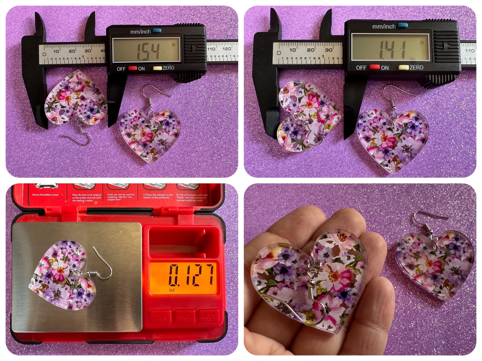 Pink & Purple Earrings: Laser Cut Acrylic Flowers, Floral, Flowers, Plants, Gardening, Summer Vibes, Bouquet, Best Gifts for Her/Him/Them