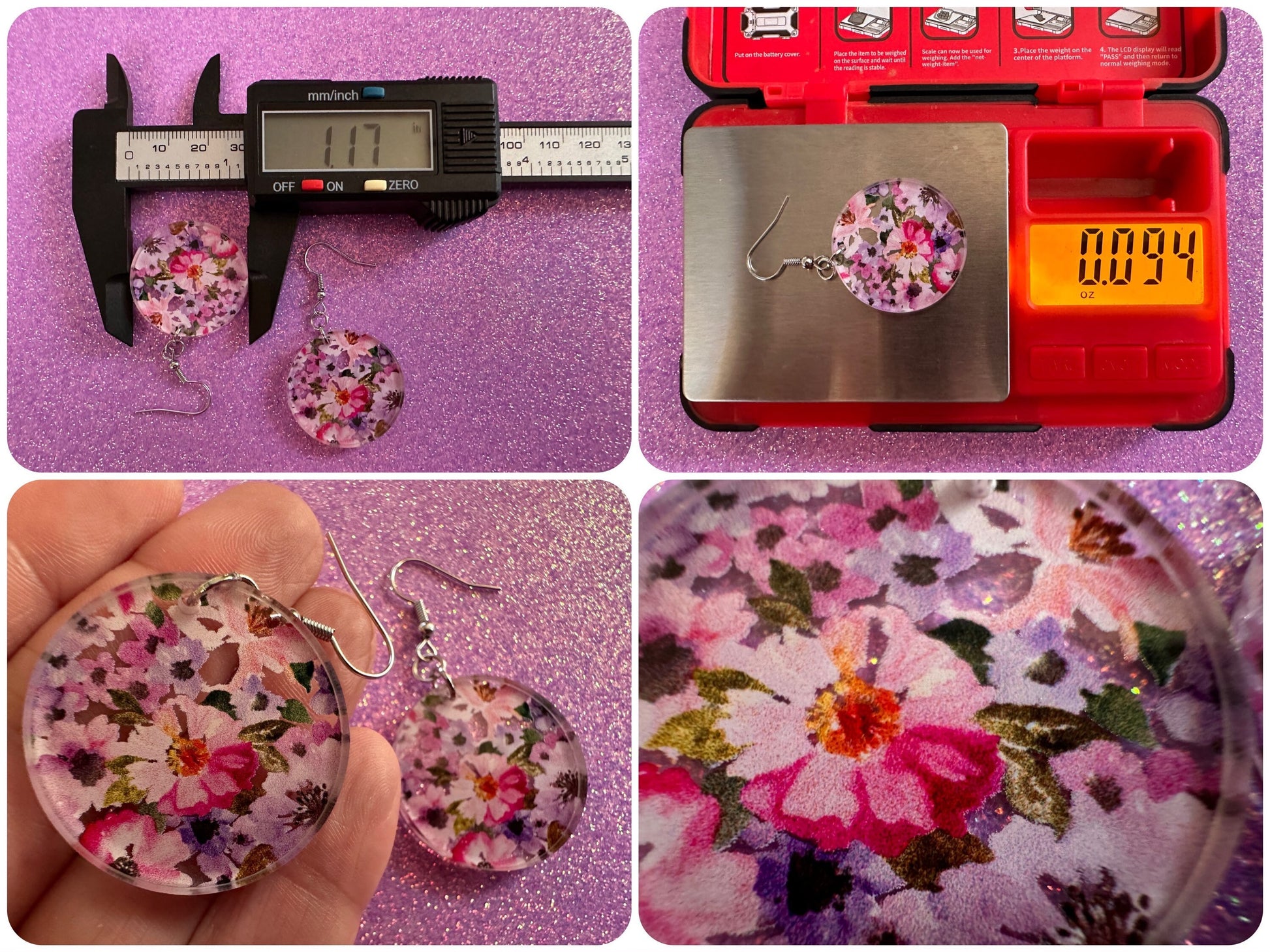Pink & Purple Flower Earrings: Laser Cut Acrylic Flowers, Floral, Plants, Gardening, Summer Vibes, Bouquet, Best Gifts for Her/Him/Them