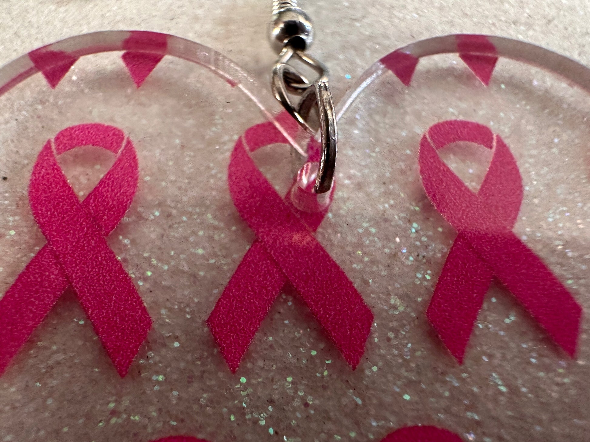 Pink Ribbon Earrings: Laser Cut Acrylic Awareness Ribbons, Activism, Good Cause, Breast Cancer, October, Boobs, Best Gifts for Her/Him/Them