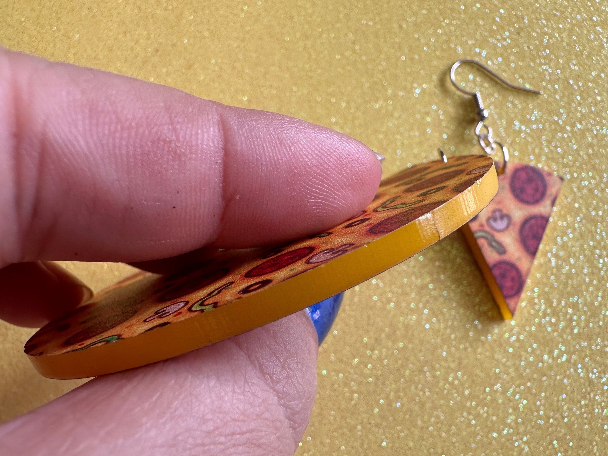 Pizza Earrings: Laser Cut Acrylic Pizzas, Fast Food, Party, Junk Food Earrings, Comfort Food Earrings, Pepperoni, Gifts for Her/Him/Them