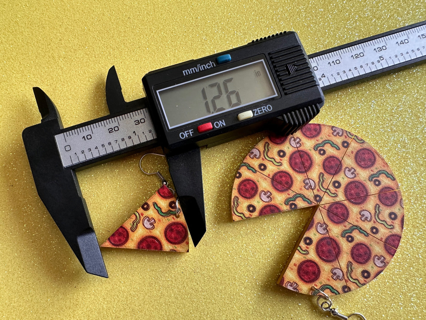 Pizza Earrings: Laser Cut Acrylic Pizzas, Fast Food, Party, Junk Food Earrings, Comfort Food Earrings, Pepperoni, Gifts for Her/Him/Them