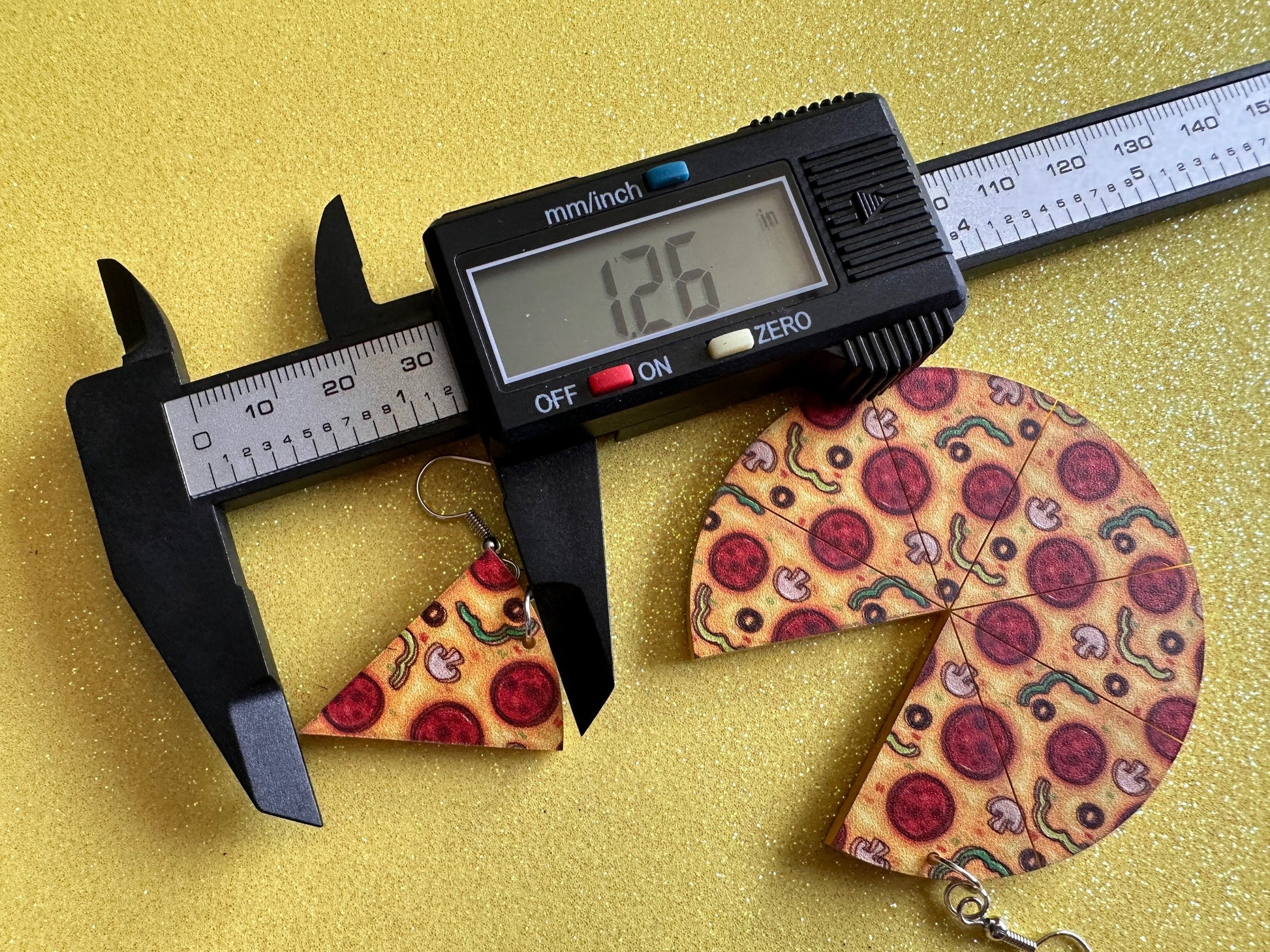 Pizza Earrings: Laser Cut Acrylic Pizzas, Fast Food, Party, Junk Food Earrings, Comfort Food Earrings, Pepperoni, Gifts for Her/Him/Them