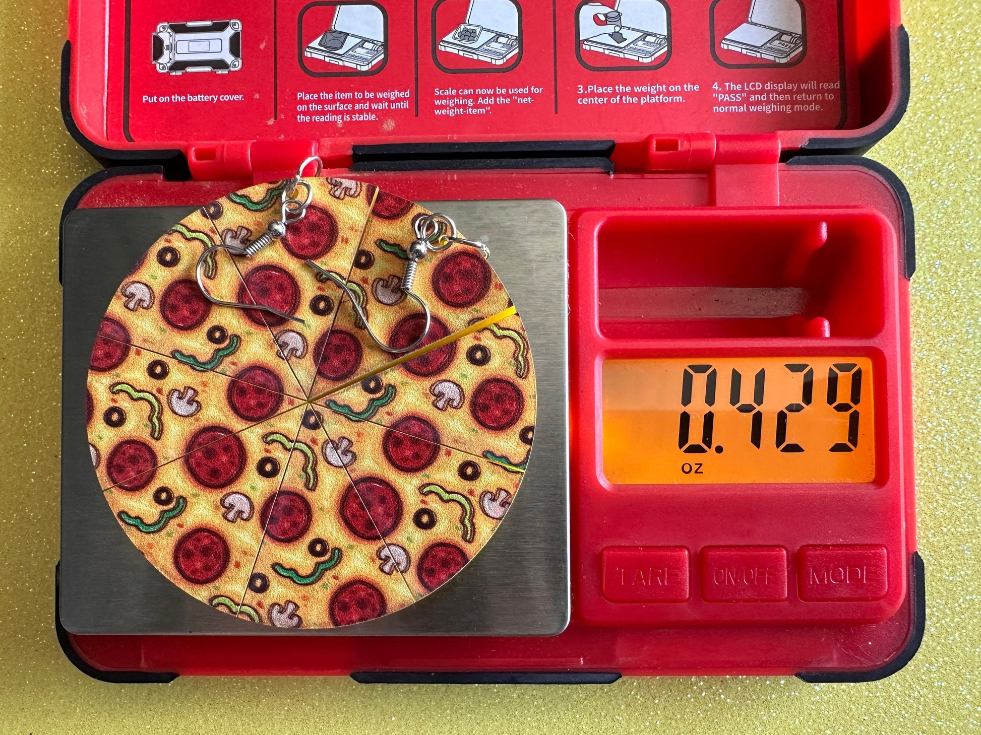 Pizza Earrings: Laser Cut Acrylic Pizzas, Fast Food, Party, Junk Food Earrings, Comfort Food Earrings, Pepperoni, Gifts for Her/Him/Them