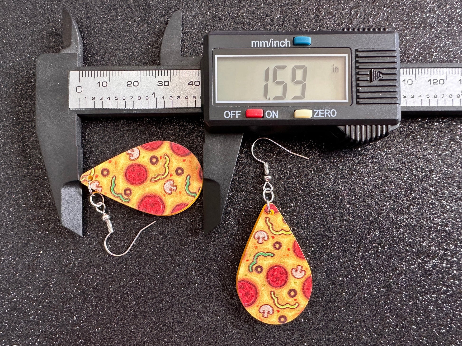 Pizza Earrings: Laser Cut Acrylic Pizzas, Fast Food, Party, Junk Food Earrings, Comfort Food Earrings, Pepperoni, Gifts for Her/Him/Them