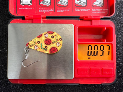 Pizza Earrings: Laser Cut Acrylic Pizzas, Fast Food, Party, Junk Food Earrings, Comfort Food Earrings, Pepperoni, Gifts for Her/Him/Them