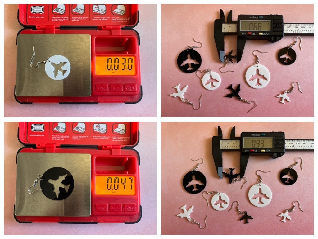 Plane Earrings: Laser Cut Acrylic Airplanes, Fly, Travel, Airport, Flying, Traveler, Explore, Best Gifts for Her/Him/Them
