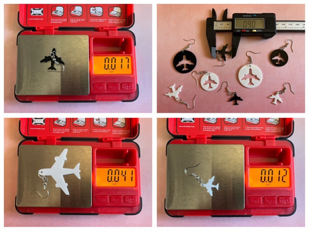 Plane Earrings: Laser Cut Acrylic Airplanes, Fly, Travel, Airport, Flying, Traveler, Explore, Best Gifts for Her/Him/Them