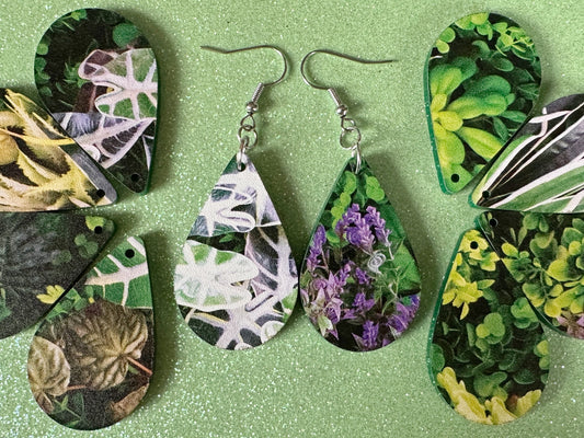 Plant Earrings: Laser Cut Acrylic Succulents, Cacti, House Plants, Greenhouse, Tree, Green Earrings, Plant Mom, Best Gifts for Her/Him/Them