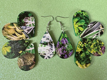 Plant Earrings: Laser Cut Acrylic Succulents, Cacti, House Plants, Greenhouse, Tree, Green Earrings, Plant Mom, Best Gifts for Her/Him/Them
