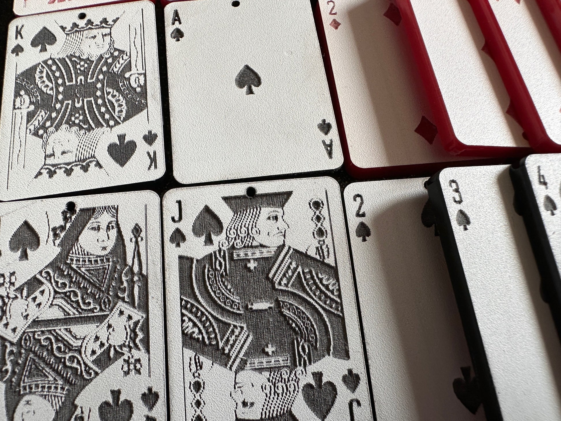 Playing Card Earrings: Laser Cut Acrylic Playing Cards, Hearts, Spades, Diamonds, Clubs, Game Night, Poker, Best Gifts for Her/Him/Them