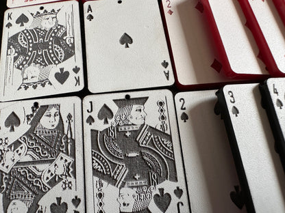 Playing Card Earrings: Laser Cut Acrylic Playing Cards, Hearts, Spades, Diamonds, Clubs, Game Night, Poker, Best Gifts for Her/Him/Them