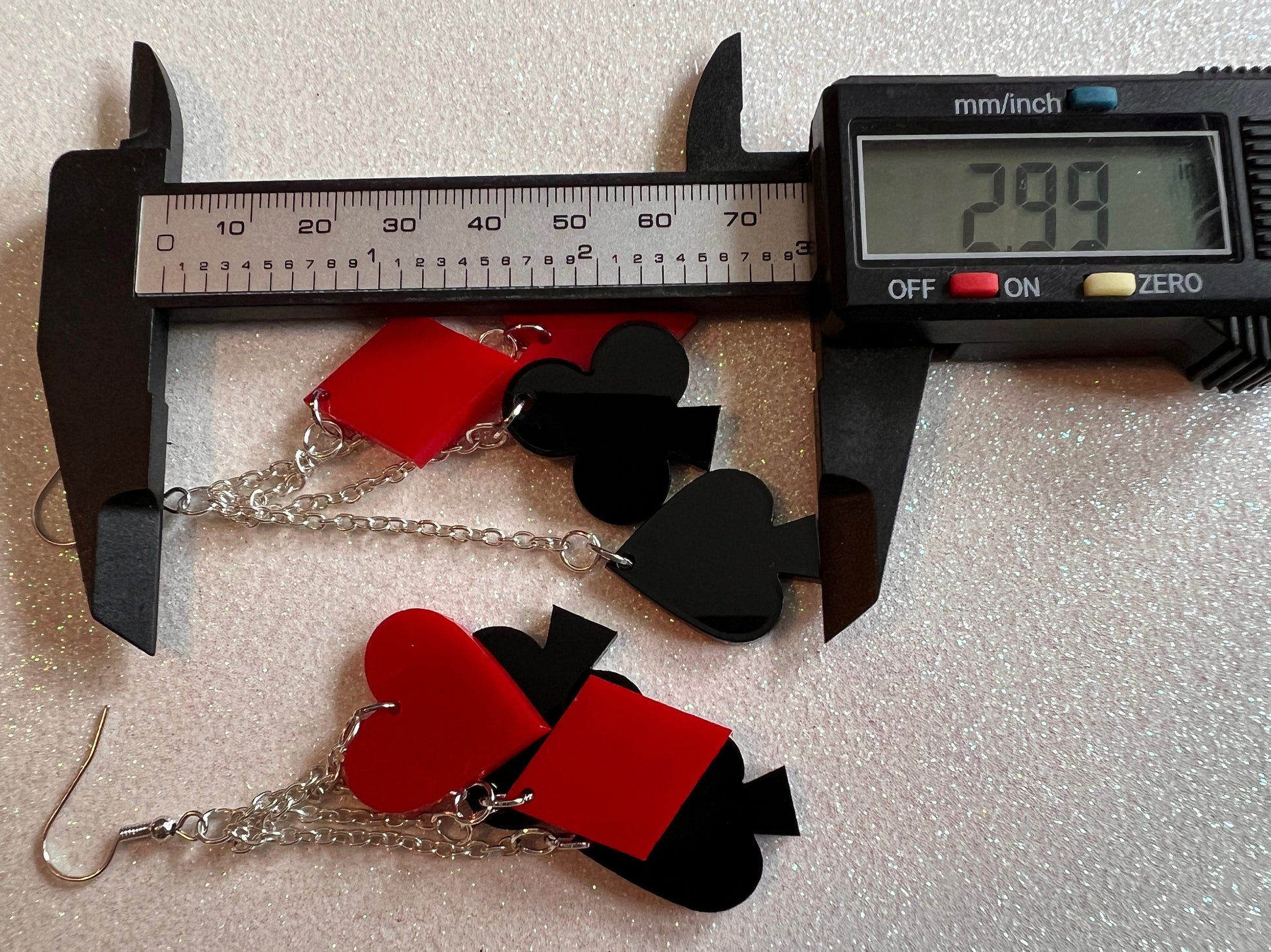 Playing Card Suit Earrings: Laser Cut Acrylic Heart, Diamond, Spades, Clubs, Game Night, Gamble, Poker, Casino, Best Gifts for Her/Him/Them